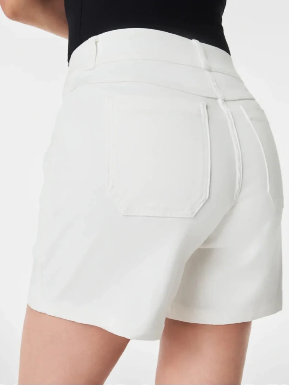 SPANX Stretch Twill Shorts Bright White Size 6 NWT 6” Inseam - Picture 7 of 7